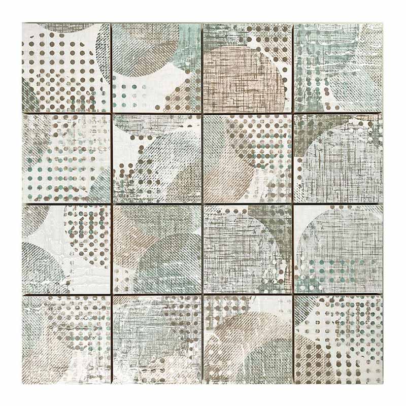Casa Perla-3 verde 7,5 x 7,5 cm Mosaikfliesen