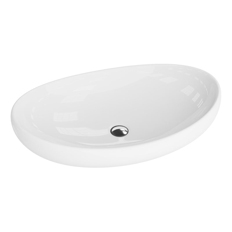 SlimThin Ovale Aufsatzbecken 63 x 42 x 16 cm