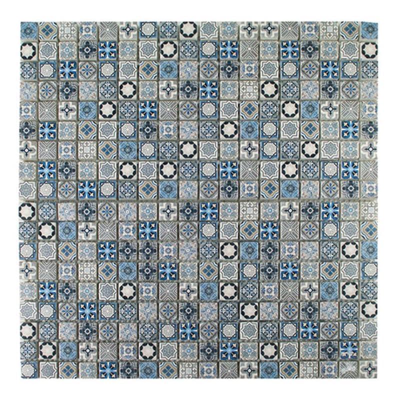 Mono-1 beige/azzurro 1,5 x 1,5 cm Mosaikfliesen