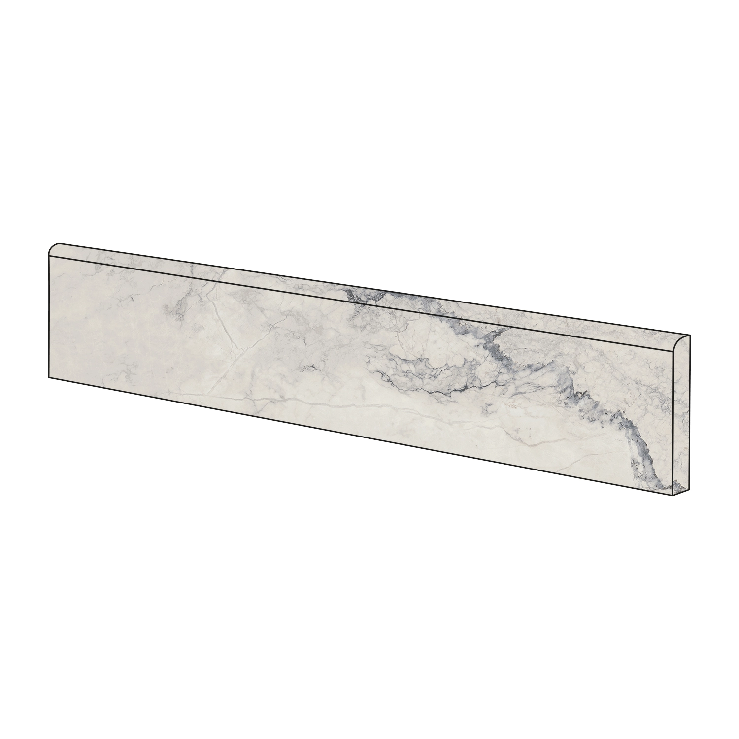 Marmoroptik Sockel Bianco Camouflage 6,5 x 60 cm