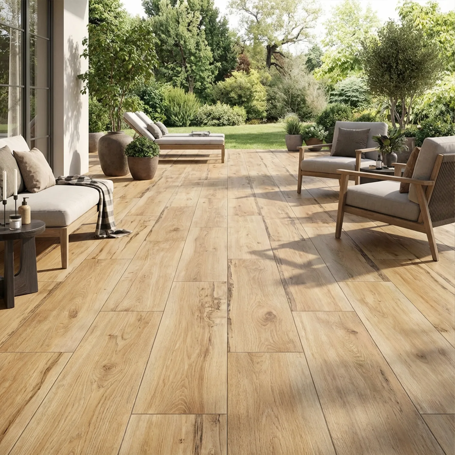 Rondine Sherwood Maple Terrassenplatte 40 x 120 Holzoptik