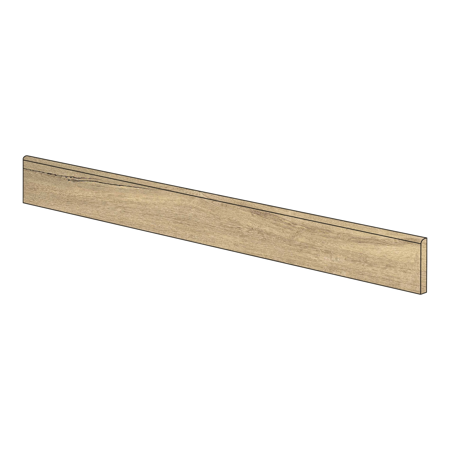 Holzoptik Sockel Cercom Bark Oak Sockel 7,5 x 120 cm