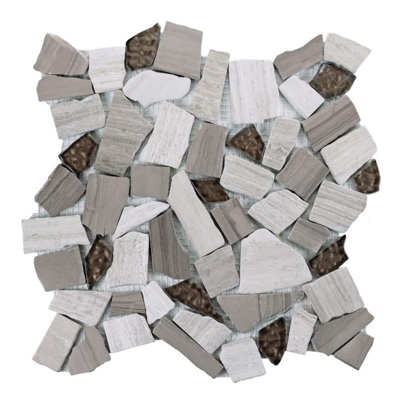 Palladio Mix-M/LB matt 2 - 5 cm Bruchmarmor Mosaikfliesen