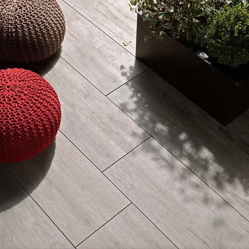 Sintesi Timber Bianco Terrassenplatte 30 x 120,8 cm
