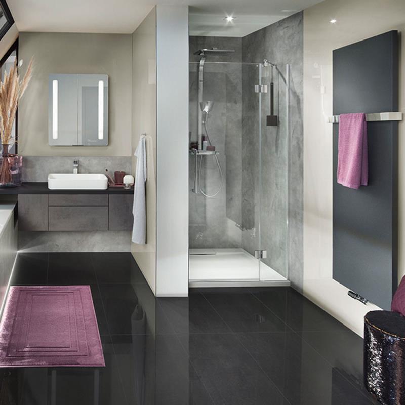 HSK RenoDeco Duschrückwand Sichtbeton Cemento-Grau