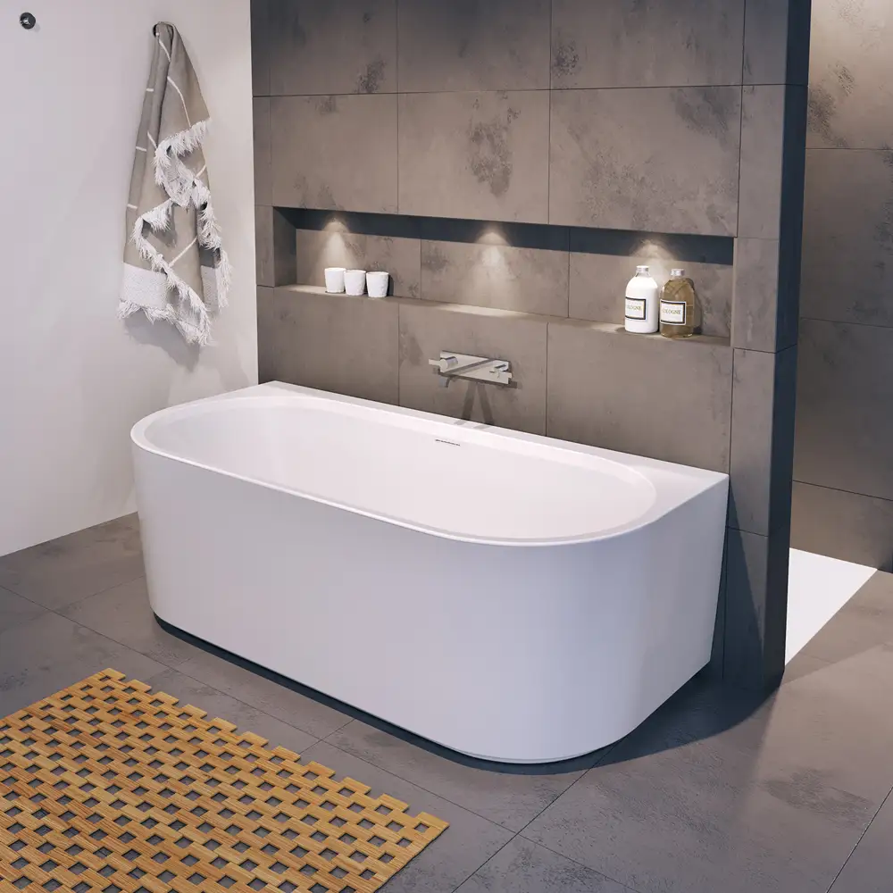 Riho Desire Back2Wall freistehende Badewanne 180 x 84 cm