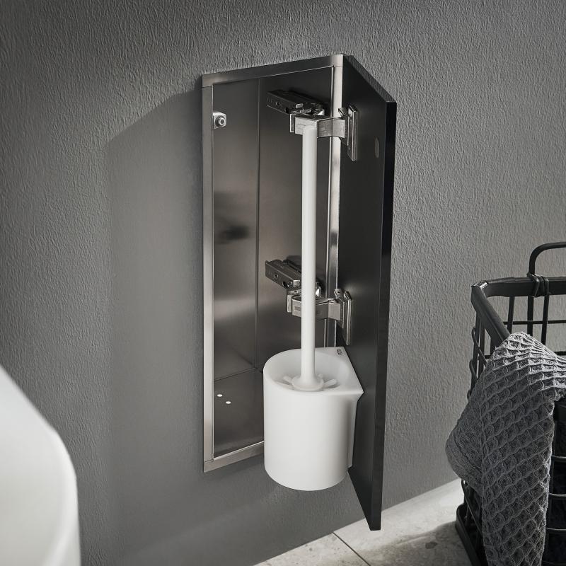 Emco Asis Pure Unterputz-Toilettenbürstengarnitur