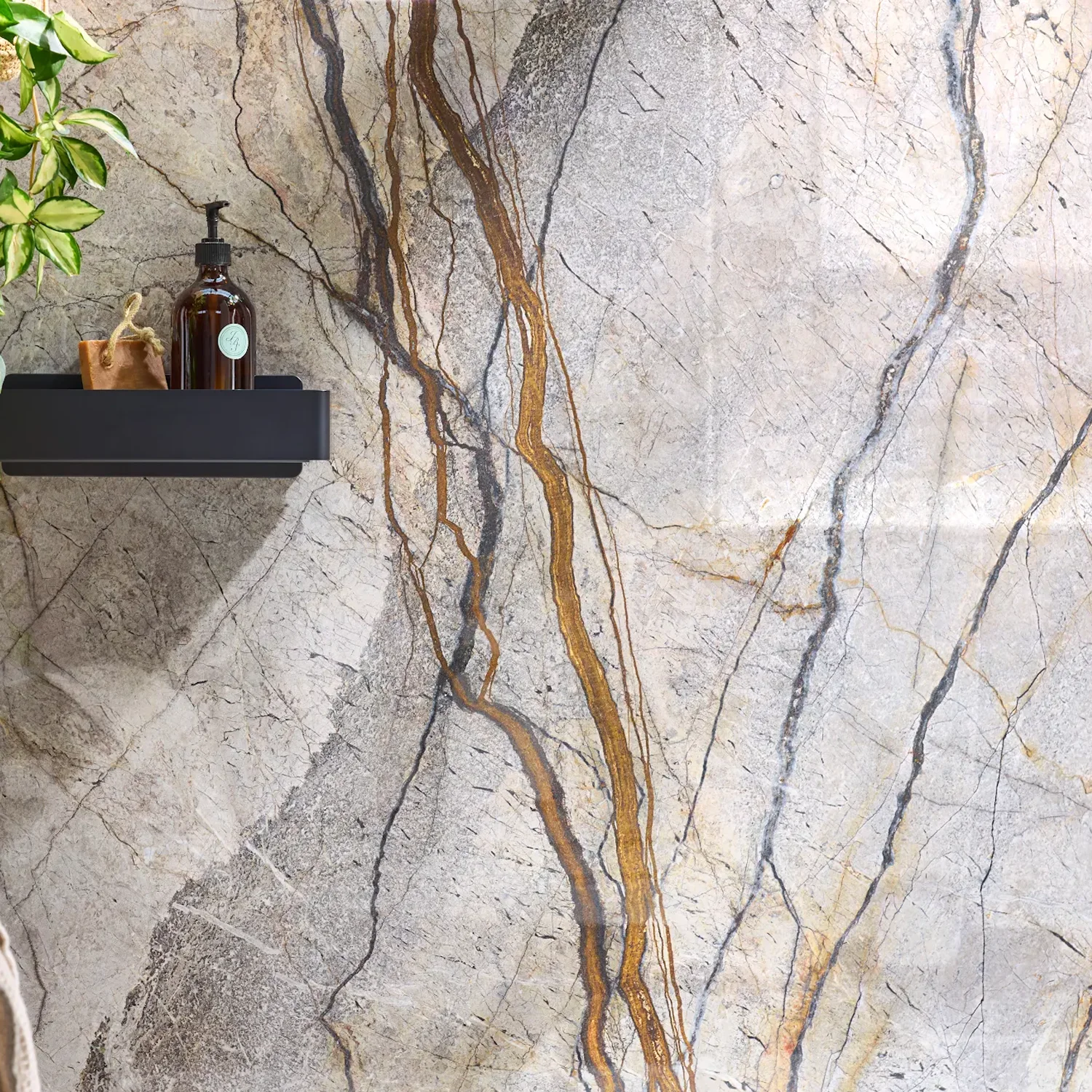 HSK RenoDeco Duschrückwand Marmor, Marrone
