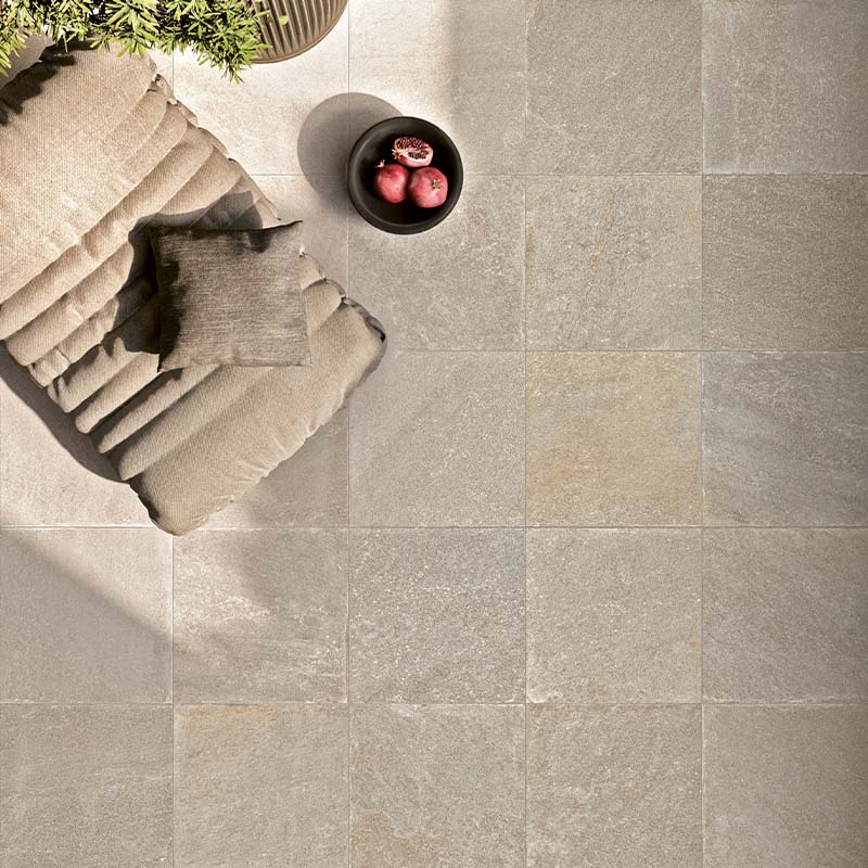 Steinoptik Bodenfliese Quarzite Beige R11 60 x 60 cm