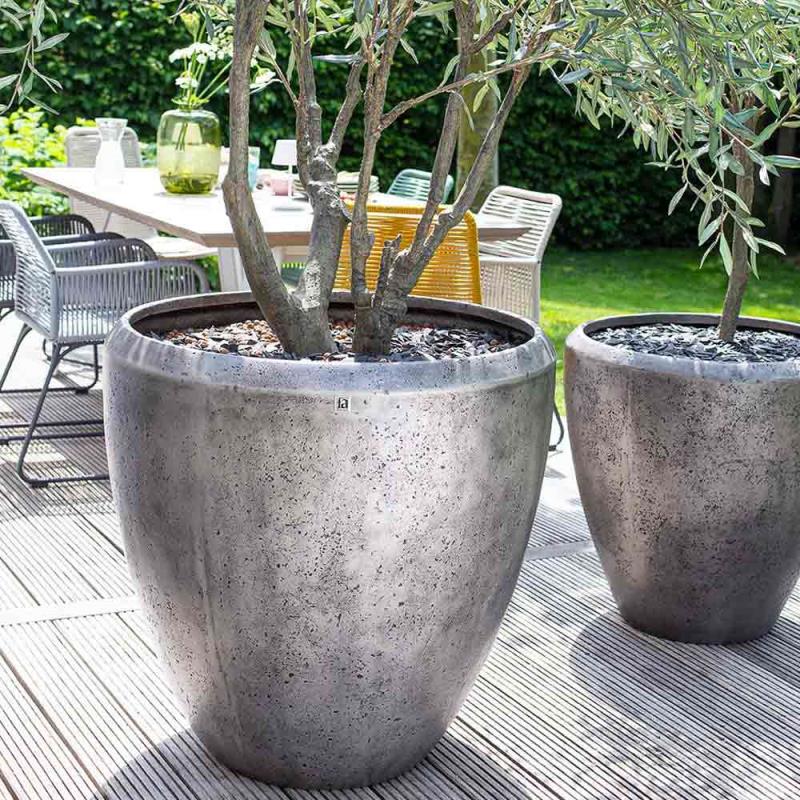 Pflanzkübel fleur ami Grace Ø 80 cm H 80 cm champagner FL24177