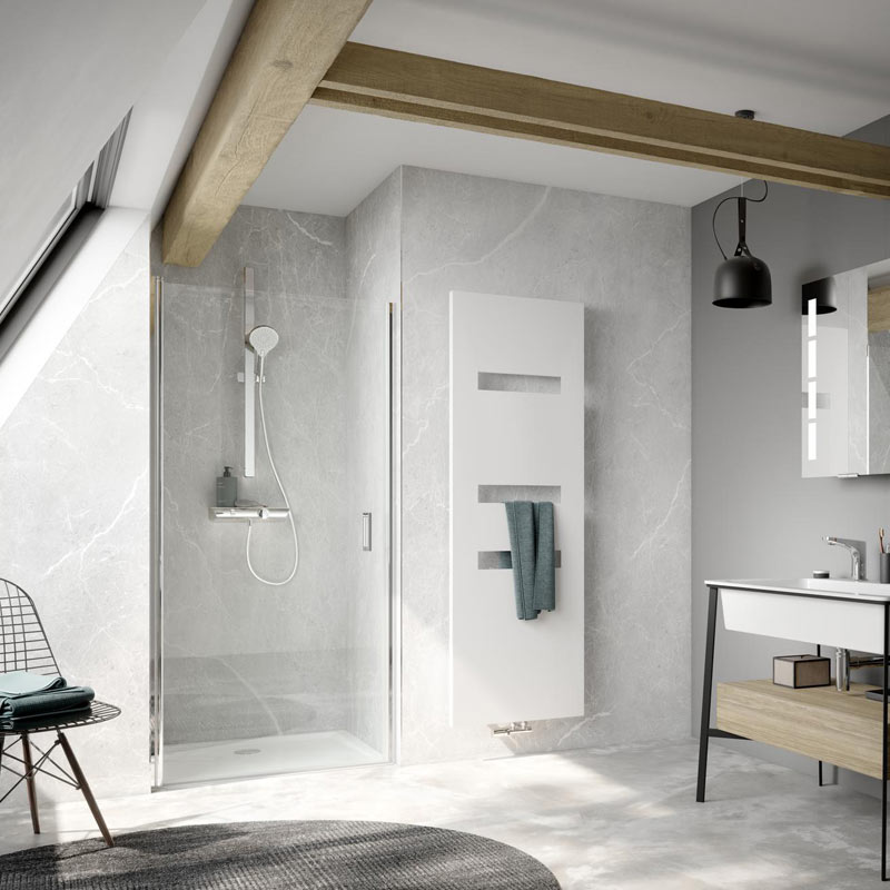 HSK RenoDeco Duschrückwand Marmor Pura-Grau