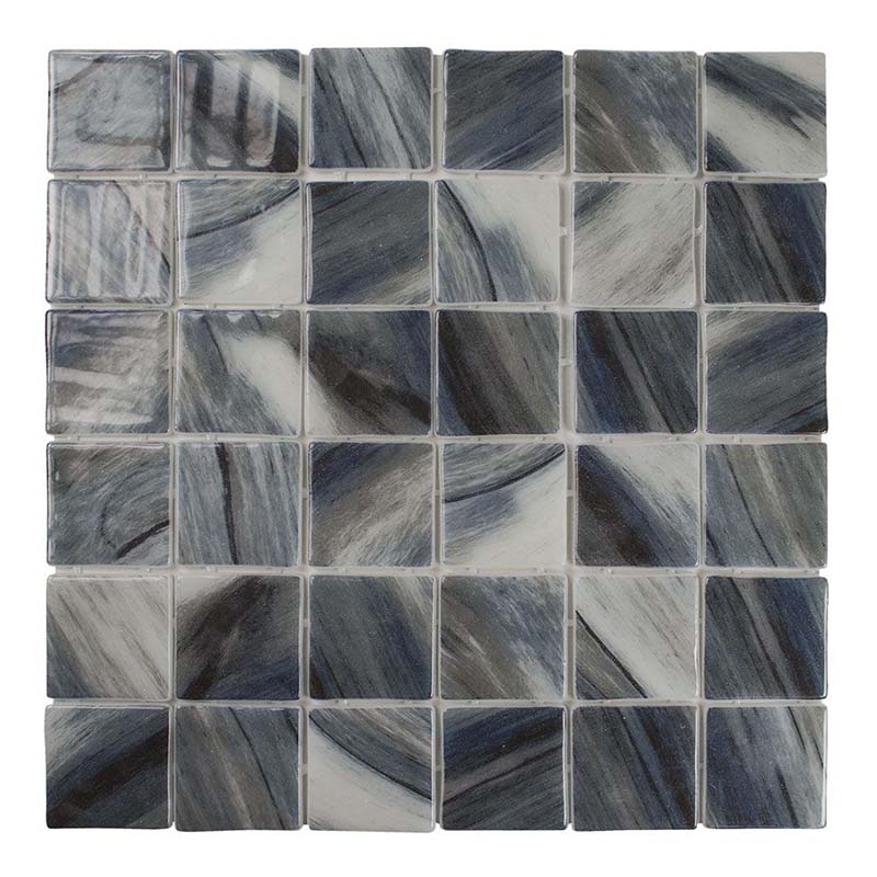 Mosaikfliesen Agata-1 Grigio glänzend 5 x 5 cm
