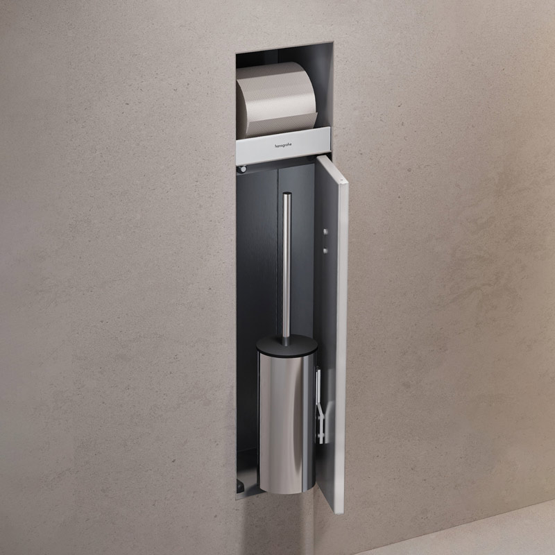 hansgrohe XtraStoris Rock Papierhalter WC Bürstenhalter UP