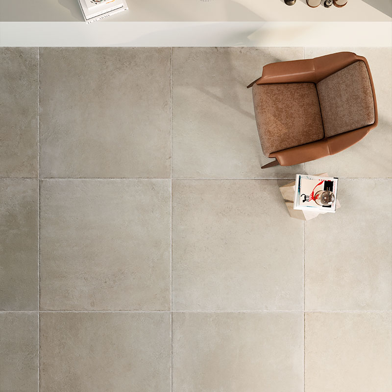 Steinoptik Bodenfliese Castelli Ecru 80 x 80 cm