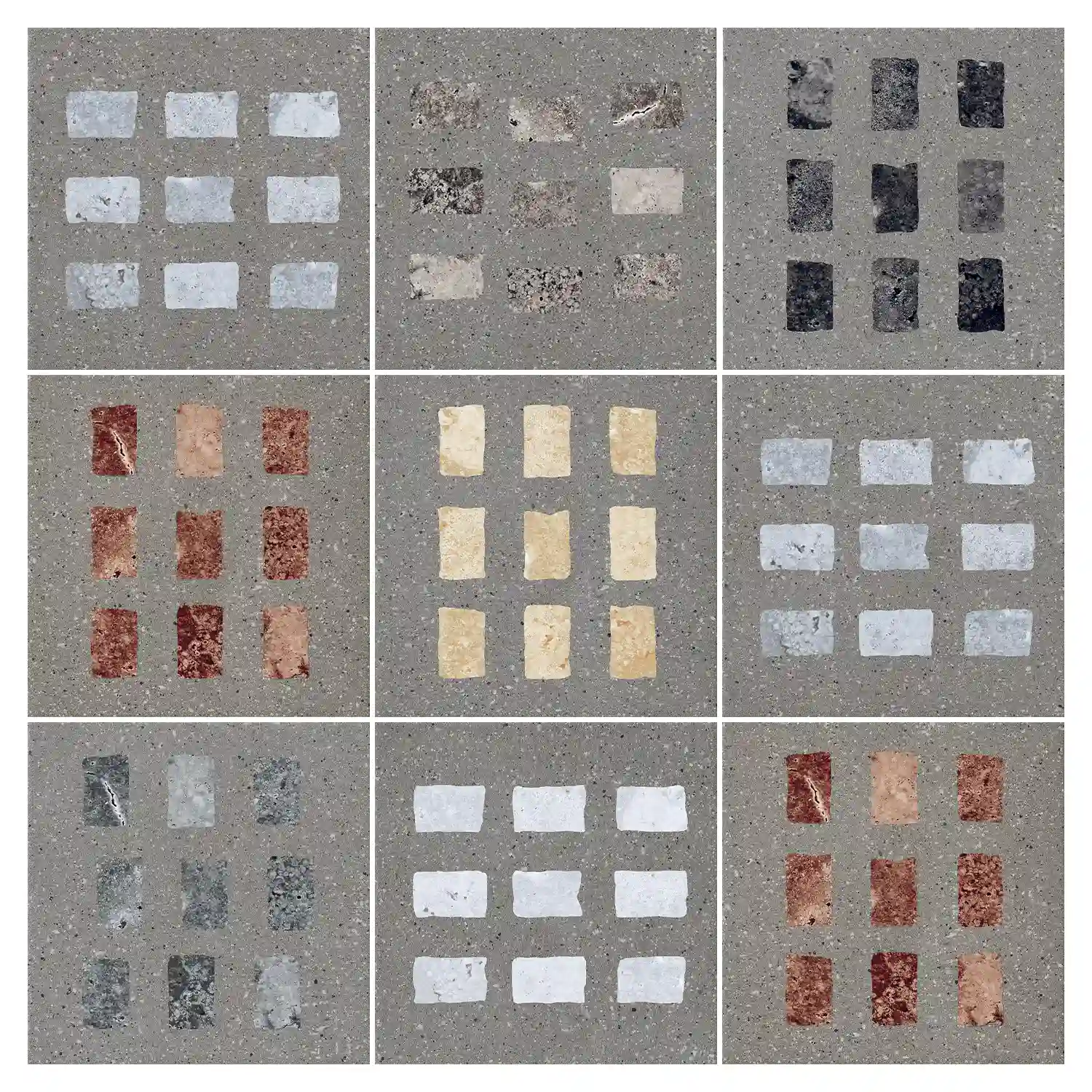 Fliese CIR Forever Color Gemstone Grey Mix 20 x 20 cm