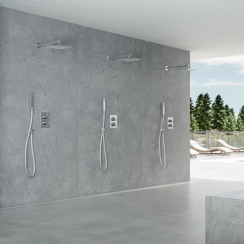 HSK RenoDeco Duschrückwand Sichtbeton Cemento-Grau