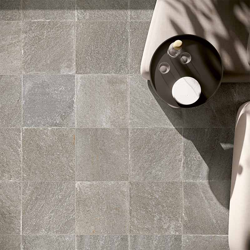 Steinoptik Bodenfliese Quarzite Grigio R11 60 x 60 cm