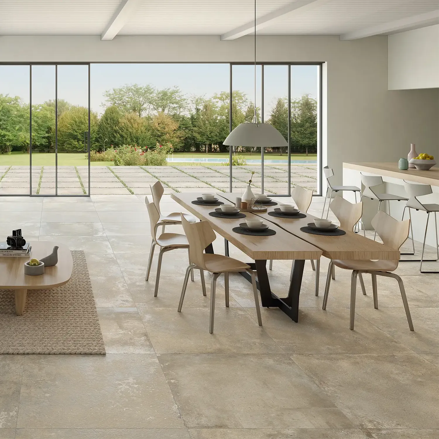 Betonoptik Bodenfliese Urbanica Sand 90 x 90 cm