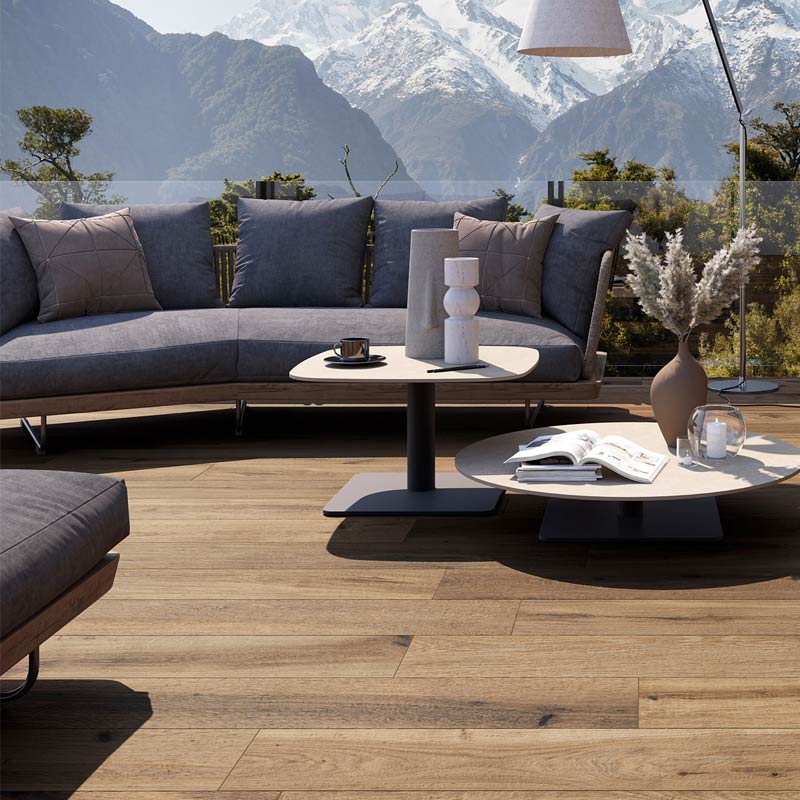 Rondine Timeless Nut Terrassenplatte 40 x 120 Holzoptik