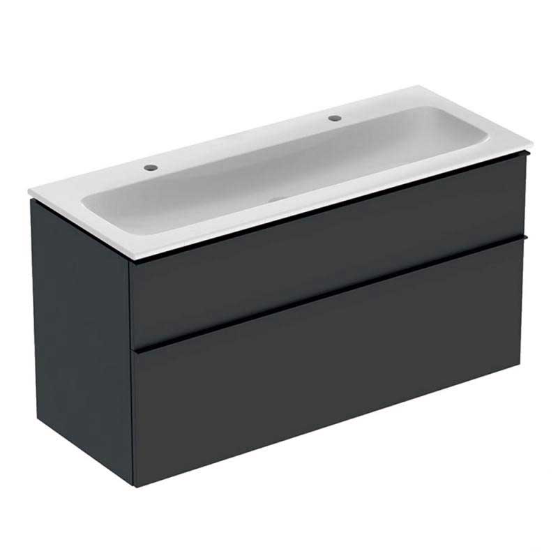 Geberit iCon Set Doppelwaschtisch mit Unterschrank | 120 x 63 cm | weiß ...
